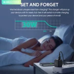 شارژر 30 واتی ولتکس 2 آکی AUKEY PA-B1L VoltApex II Mini 30W USB-C PD Charger with GaN Power Tech - Image 9