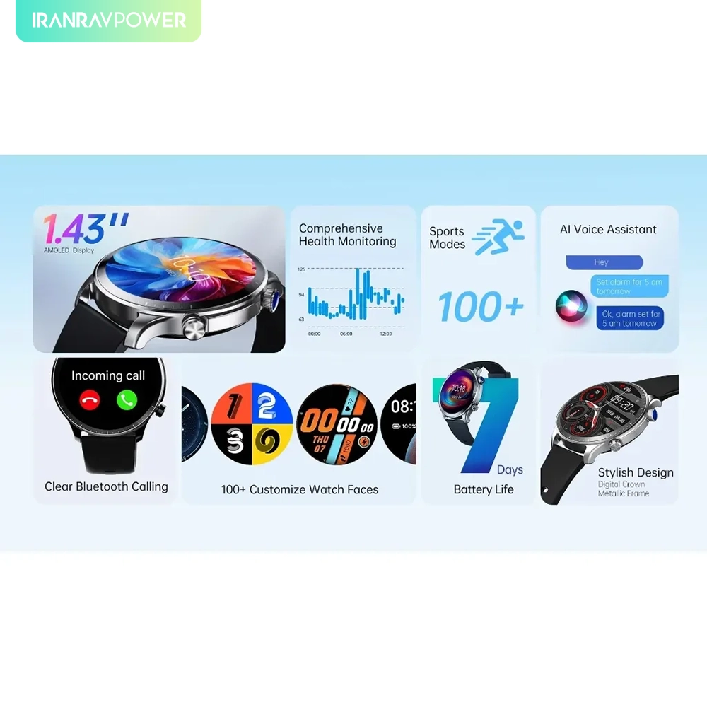 ساعت هوشمند ریورسانگ RIVERSONG MOTIVE 9 PRO - مدل SW901 - Image 14